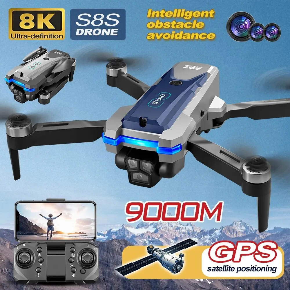 Dron plegable S8S con GPS, 5G, - Drone Gps Mount reseña y precio